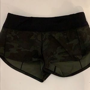 camo lululemon shorts